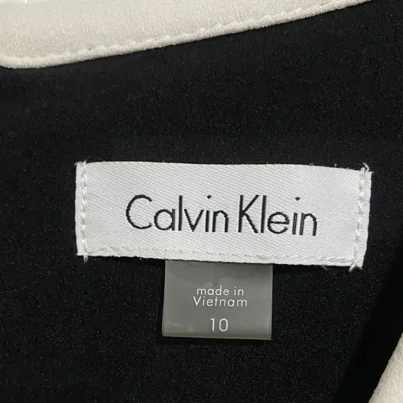 Calvin Klein Black Dress with White Trim - Picture 3 of 5